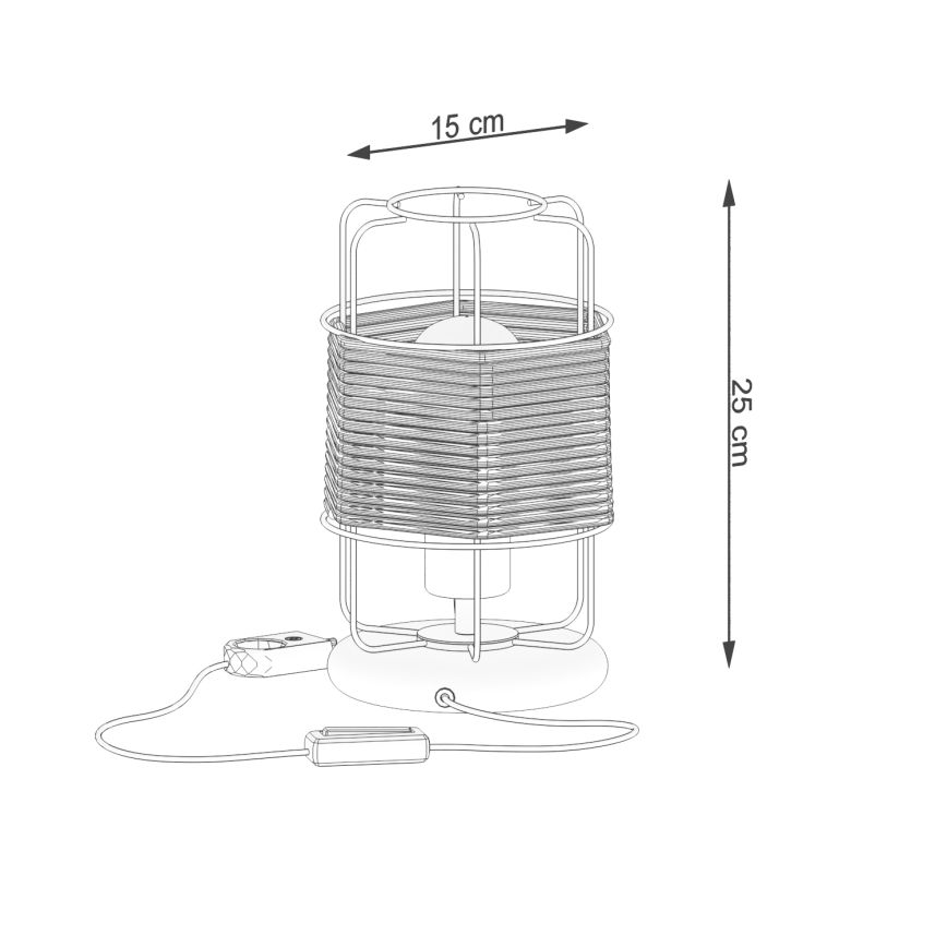 Candeeiro de mesa GIZUR 1xE27/15W/230V