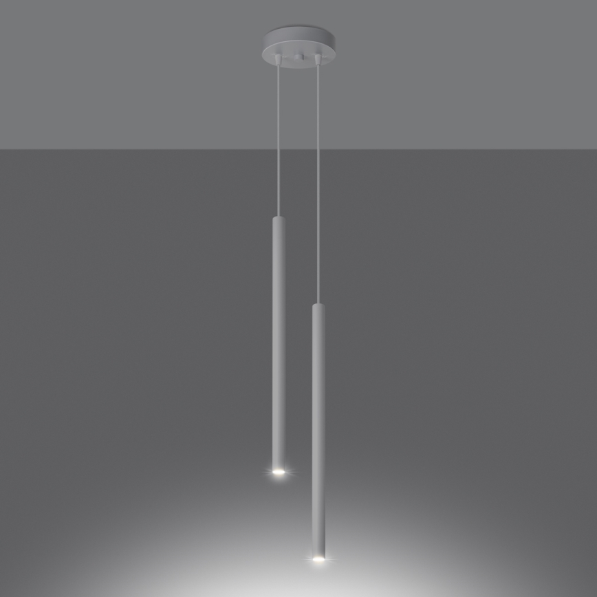 Candelabro suspenso PASTELO 2xG9/8W/230V branco