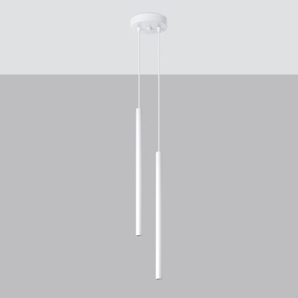 Candelabro suspenso PASTELO 2xG9/8W/230V branco