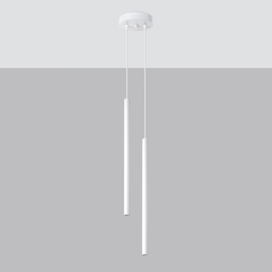 Candelabro suspenso PASTELO 2xG9/8W/230V branco
