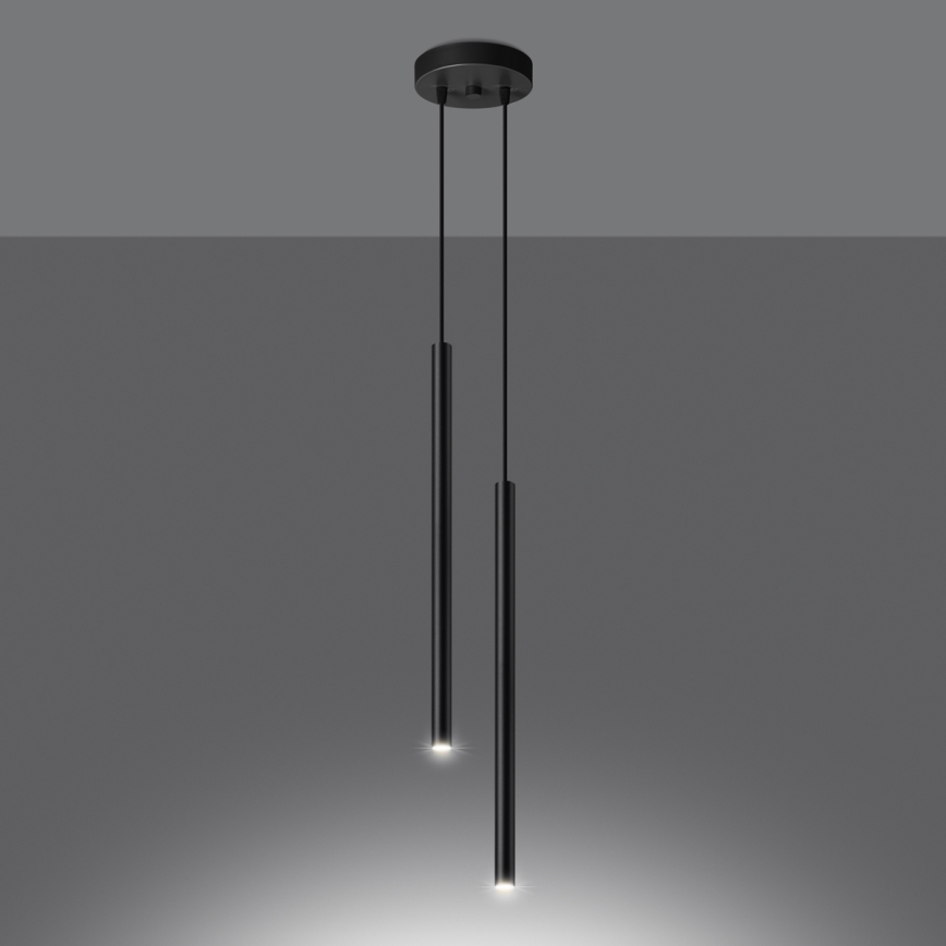 Candelabro suspenso PASTELO 2xG9/8W/230V preto