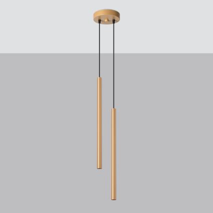 Candelabro suspenso PASTELO 2xG9/8W/230V dourada