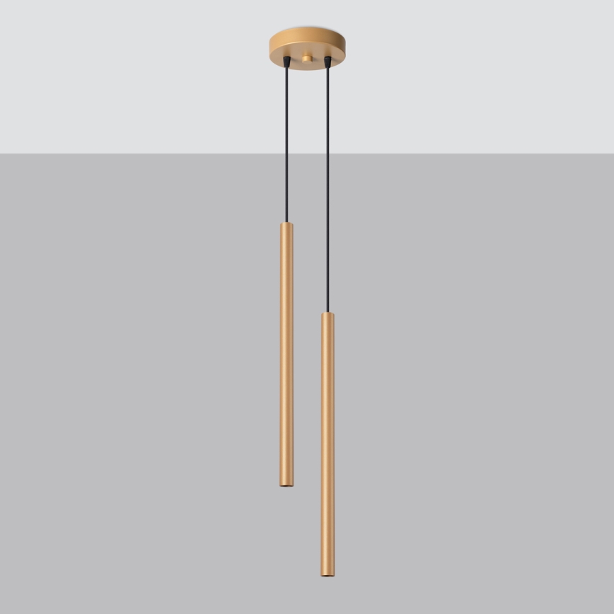 Candelabro suspenso PASTELO 2xG9/8W/230V dourada