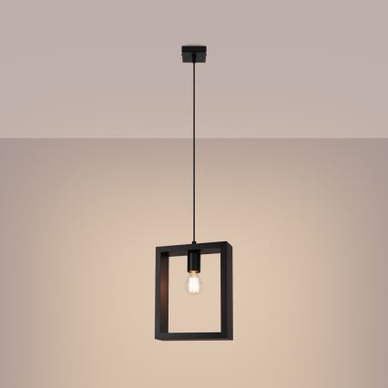 Candeeiro suspenso ARIES 1xE27/15W/230V faia/wenge