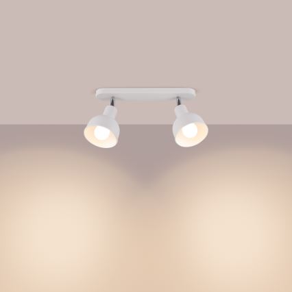 Foco ELBA 2xE27/15W/230V branco
