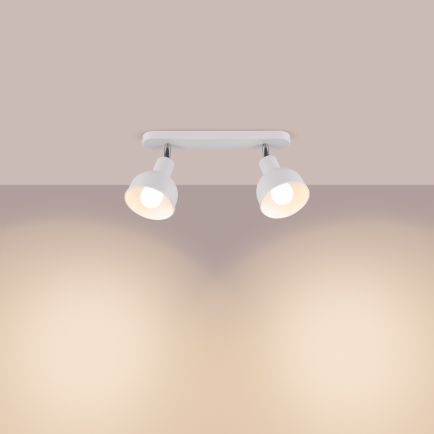 Foco ELBA 2xE27/15W/230V branco