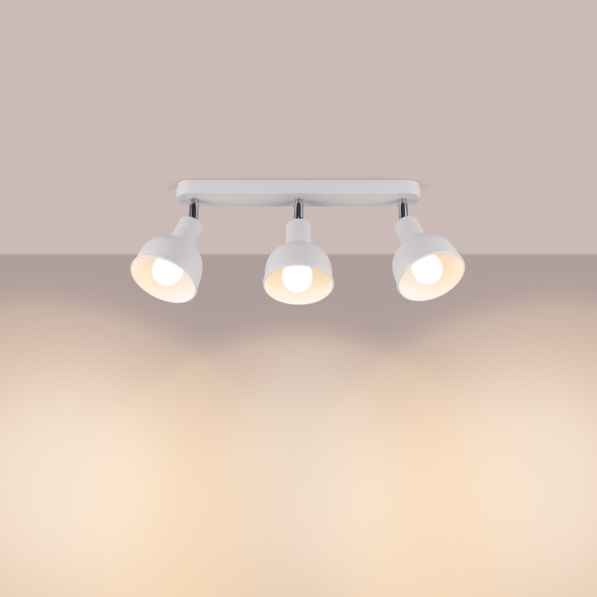 Foco ELBA 3xE27/15W/230V branco
