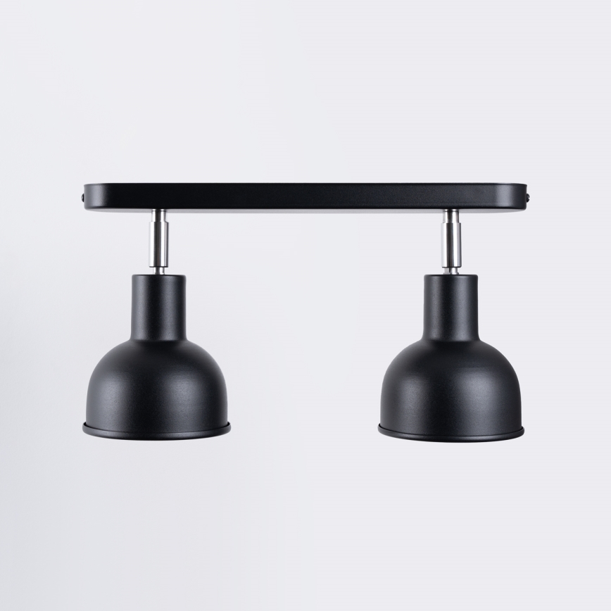 Foco ELBA 2xE27/15W/230V preto