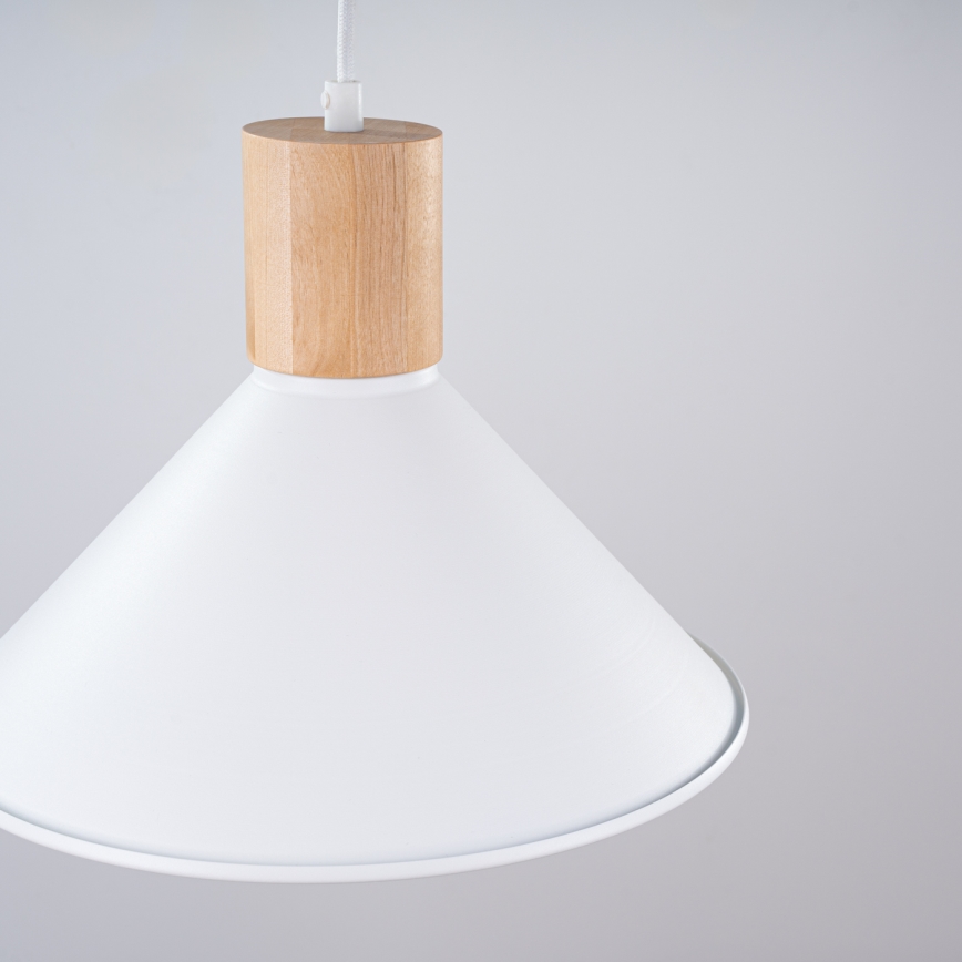 Candeeiro suspenso JAGA 1xE27/15W/230V diâmetro 30 cm branco