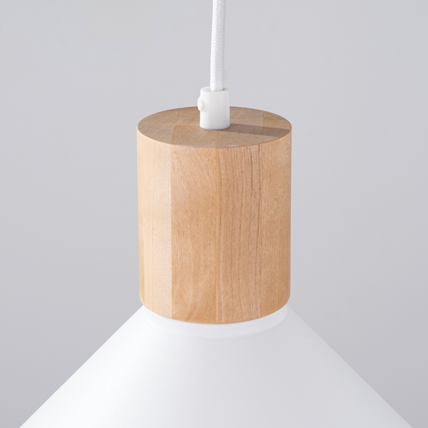Candeeiro suspenso JAGA 1xE27/15W/230V diâmetro 30 cm branco