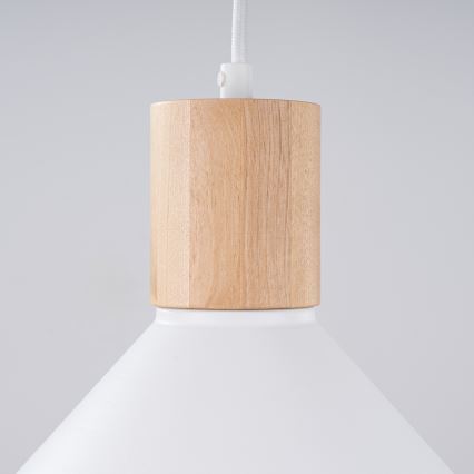 Candeeiro suspenso JAGA 1xE27/15W/230V diâmetro 30 cm branco