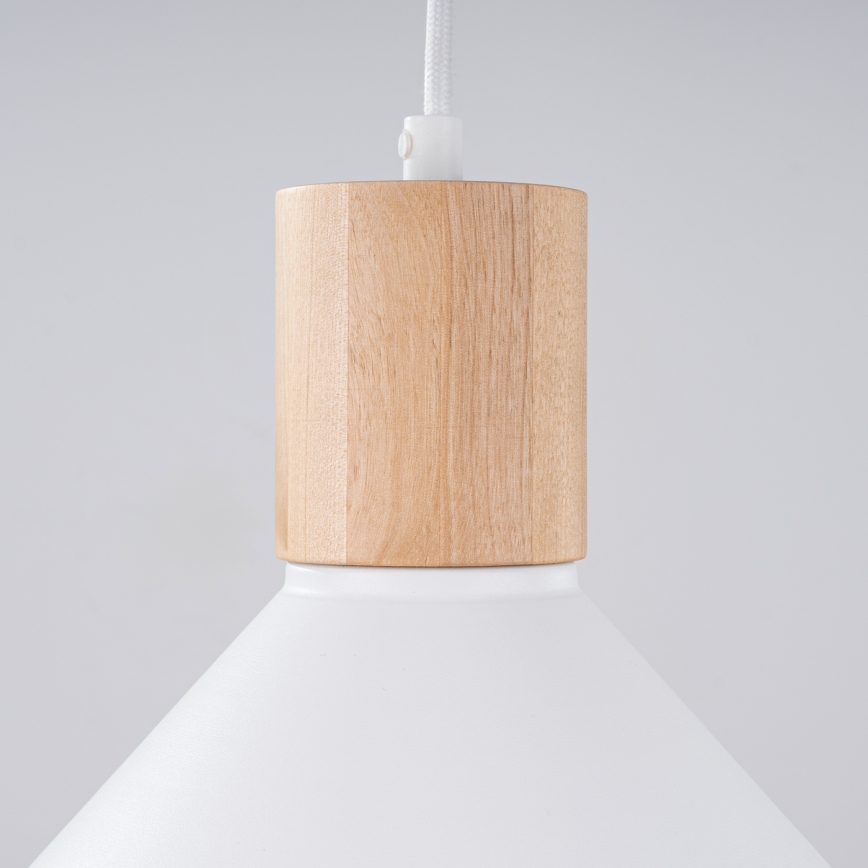 Candeeiro suspenso JAGA 1xE27/15W/230V diâmetro 30 cm branco