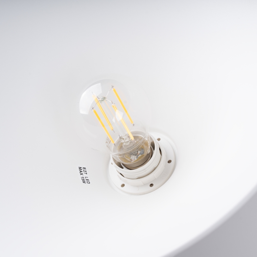 Candeeiro suspenso JAGA 1xE27/15W/230V diâmetro 30 cm branco