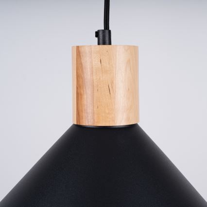 Candeeiro suspenso JAGA 1xE27/15W/230V diâmetro 30 cm preto