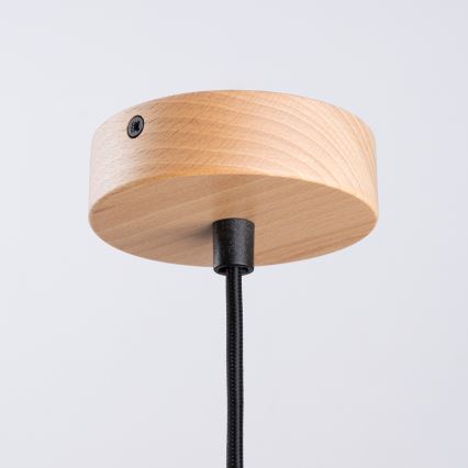 Candeeiro suspenso JAGA 1xE27/15W/230V diâmetro 30 cm preto