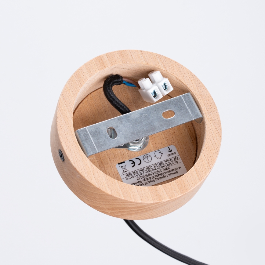 Candeeiro suspenso JAGA 1xE27/15W/230V diâmetro 30 cm preto