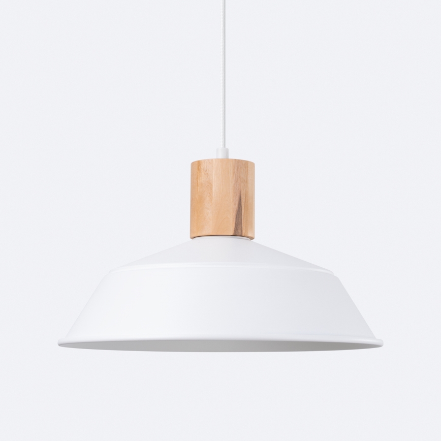 Candeeiro suspenso FANO 1xE27/15W/230V diâmetro 34 cm branco