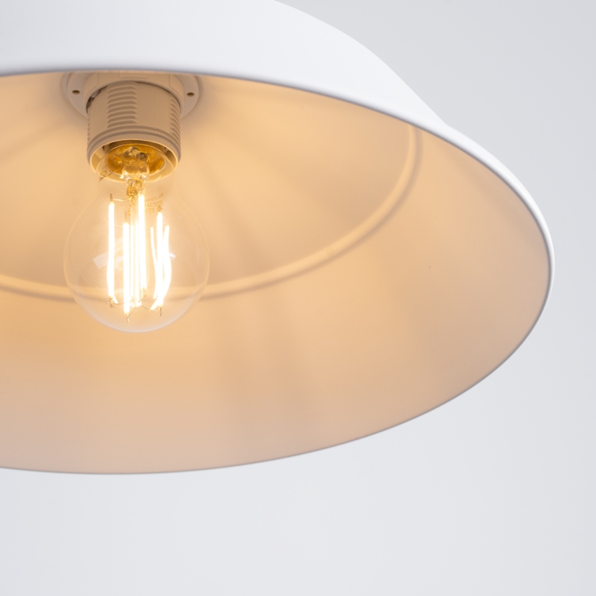 Candeeiro suspenso FANO 1xE27/15W/230V diâmetro 34 cm branco