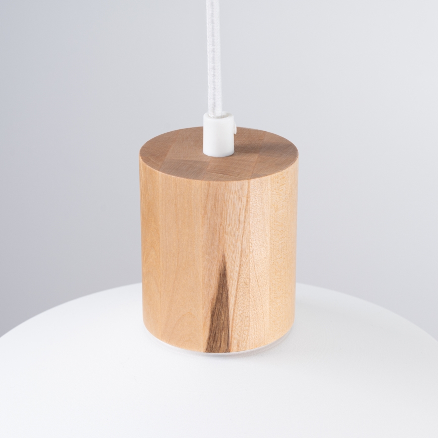 Candeeiro suspenso FANO 1xE27/15W/230V diâmetro 34 cm branco
