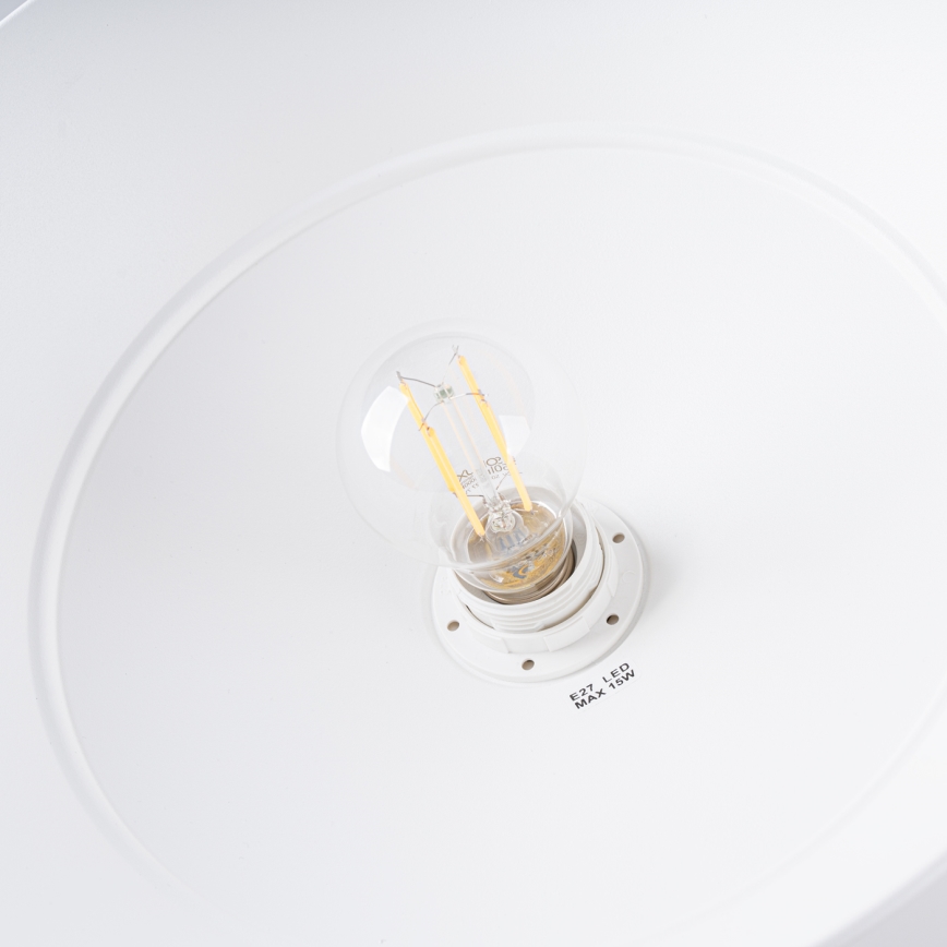 Candeeiro suspenso FANO 1xE27/15W/230V diâmetro 34 cm branco