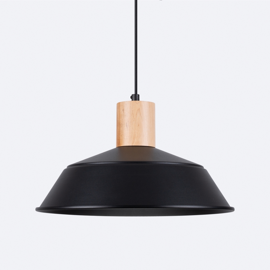 Candeeiro suspenso FANO 1xE27/15W/230V diâmetro 34 cm preto