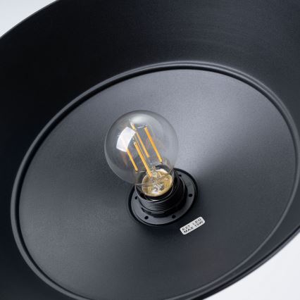 Candeeiro suspenso FANO 1xE27/15W/230V diâmetro 34 cm preto