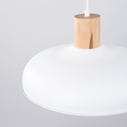 Candeeiro suspenso INDY 1xE27/15W/230V diâmetro 38 cm branco