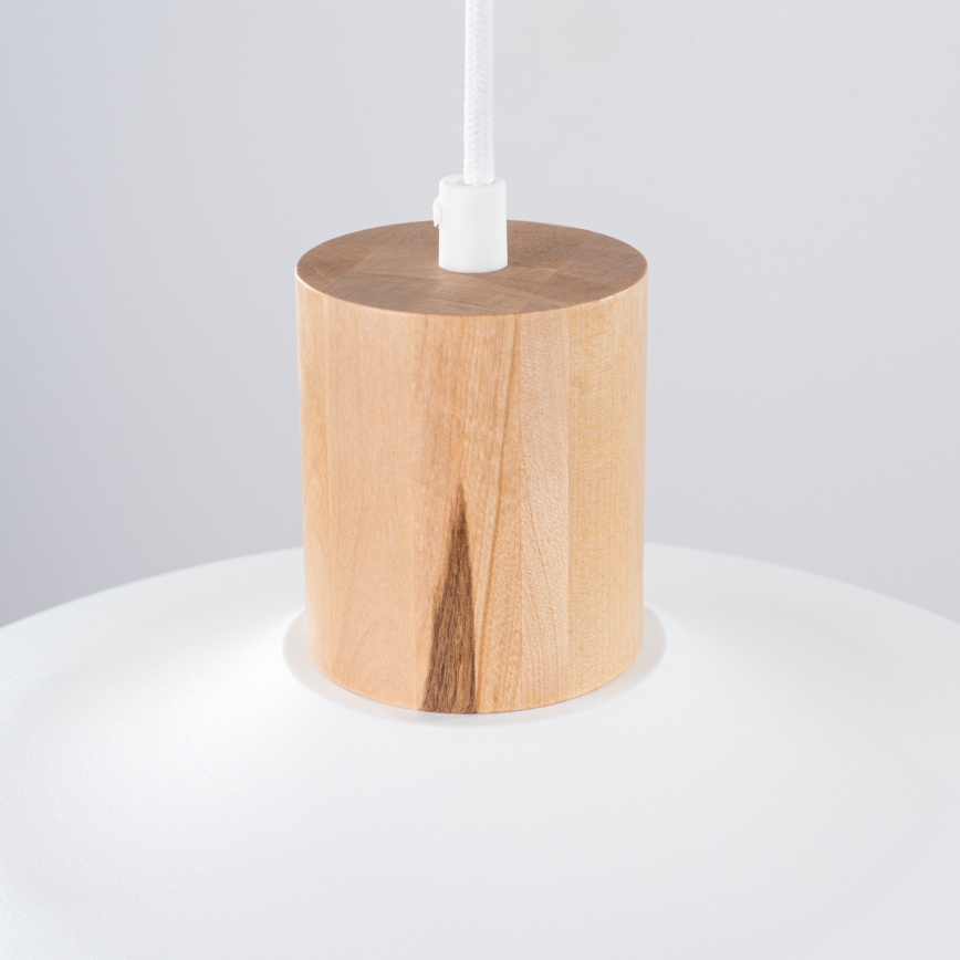 Candeeiro suspenso INDY 1xE27/15W/230V diâmetro 38 cm branco