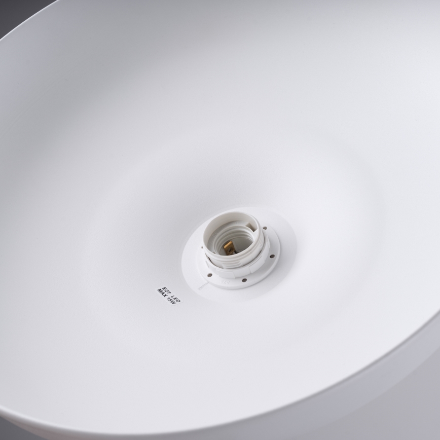 Candeeiro suspenso INDY 1xE27/15W/230V diâmetro 38 cm branco