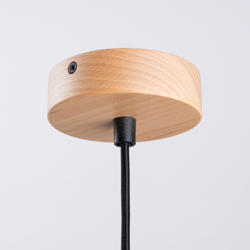 Candeeiro suspenso INDY 1xE27/15W/230V diâmetro 38 cm preto