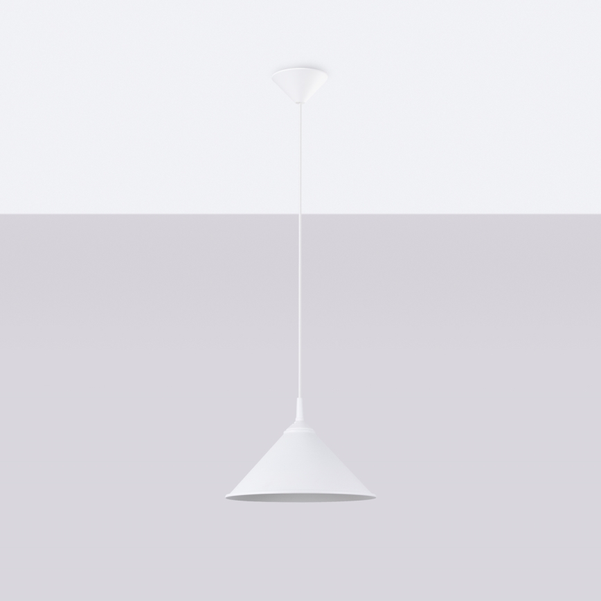 Candeeiro suspenso ZUMA 1xE27/15W/230V diâmetro 30 cm branco