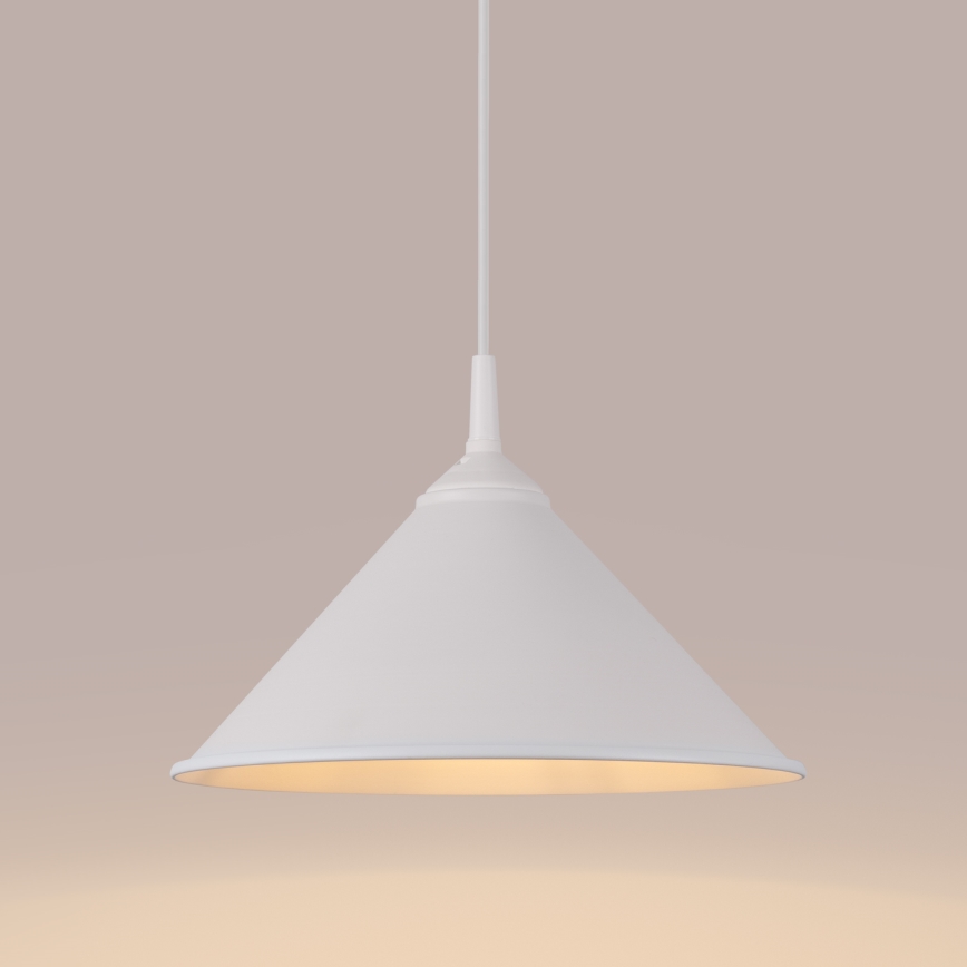 Candeeiro suspenso ZUMA 1xE27/15W/230V diâmetro 30 cm branco