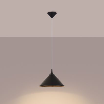 Candeeiro suspenso ZUMA 1xE27/15W/230V diâmetro 30 cm preto