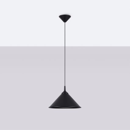 Candeeiro suspenso ZUMA 1xE27/15W/230V diâmetro 30 cm preto