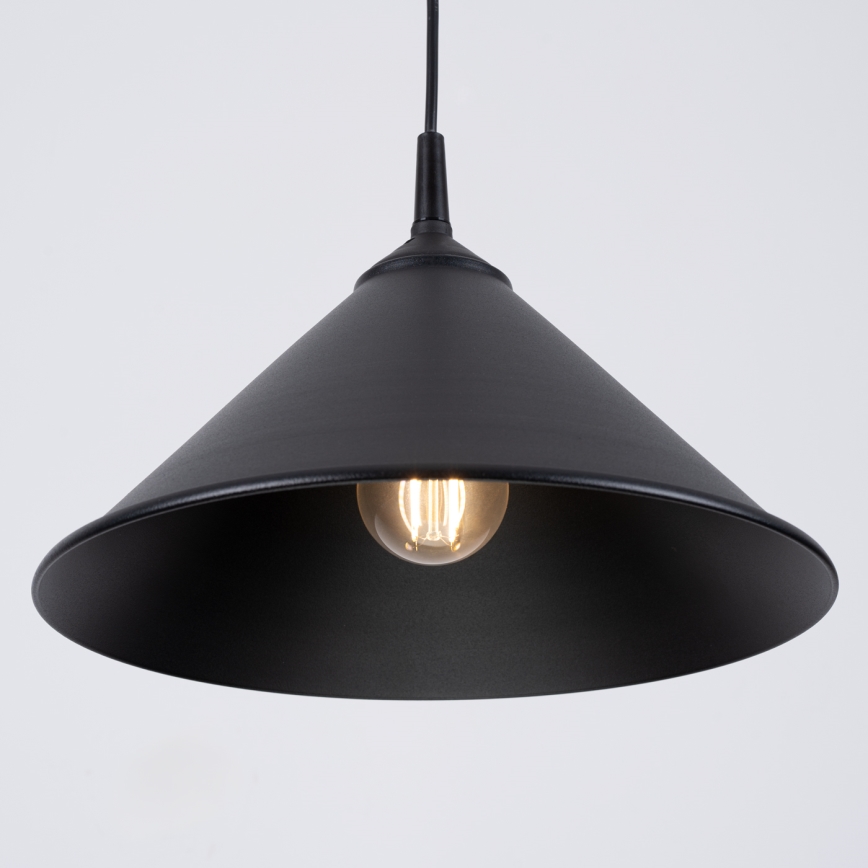 Candeeiro suspenso ZUMA 1xE27/15W/230V diâmetro 30 cm preto