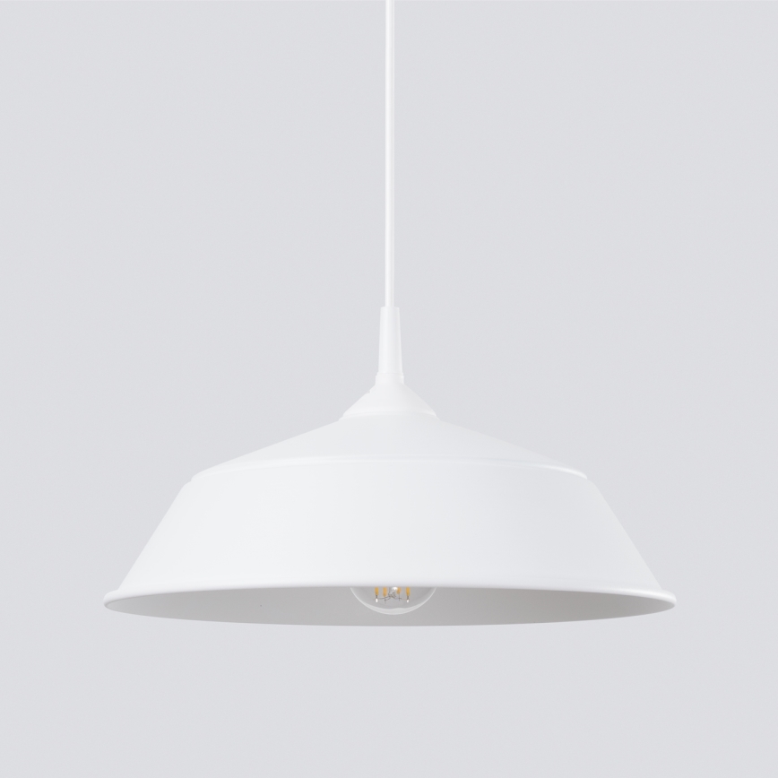 Candeeiro suspenso FRIKA 1xE27/15W/230V diâmetro 34 cm branco