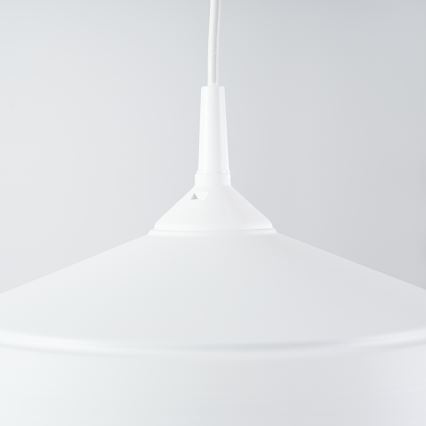 Candeeiro suspenso FRIKA 1xE27/15W/230V diâmetro 34 cm branco