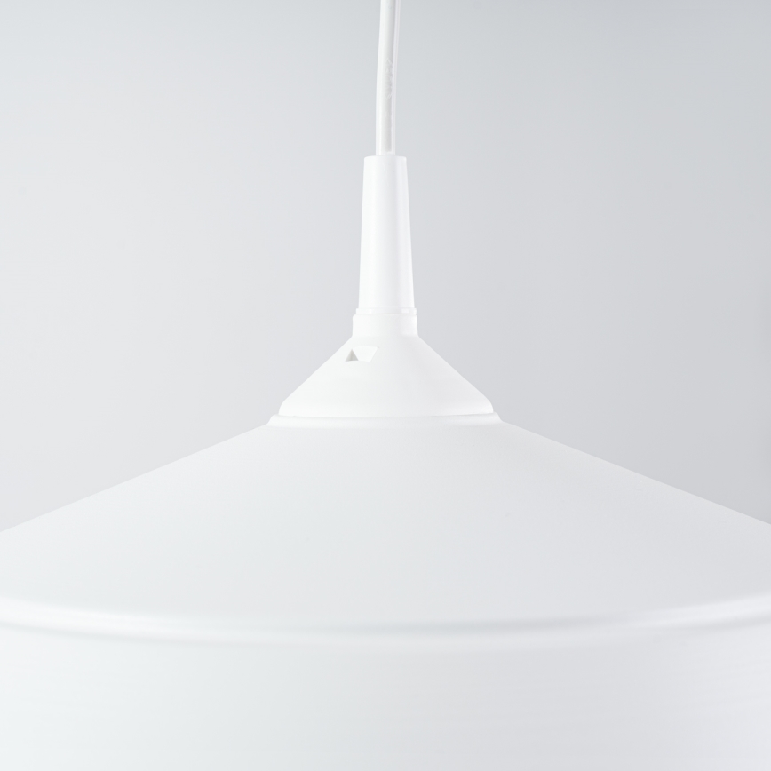 Candeeiro suspenso FRIKA 1xE27/15W/230V diâmetro 34 cm branco