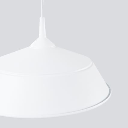 Candeeiro suspenso FRIKA 1xE27/15W/230V diâmetro 34 cm branco