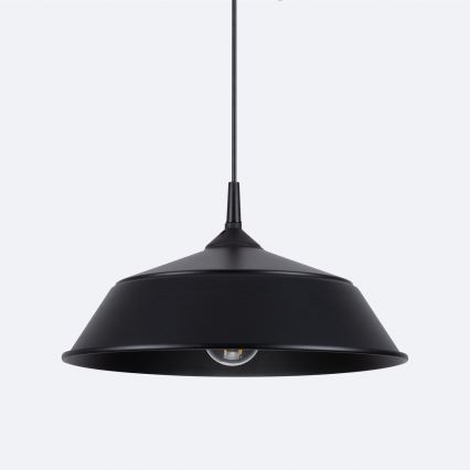 Candeeiro suspenso FRIKA 1xE27/15W/230V diâmetro 34 cm preto