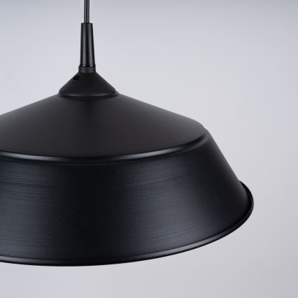 Candeeiro suspenso FRIKA 1xE27/15W/230V diâmetro 34 cm preto