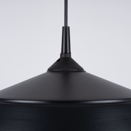 Candeeiro suspenso FRIKA 1xE27/15W/230V diâmetro 34 cm preto
