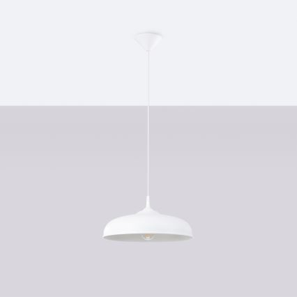 Candeeiro suspenso GINA 1xE27/15W/230V diâmetro 38 cm branco