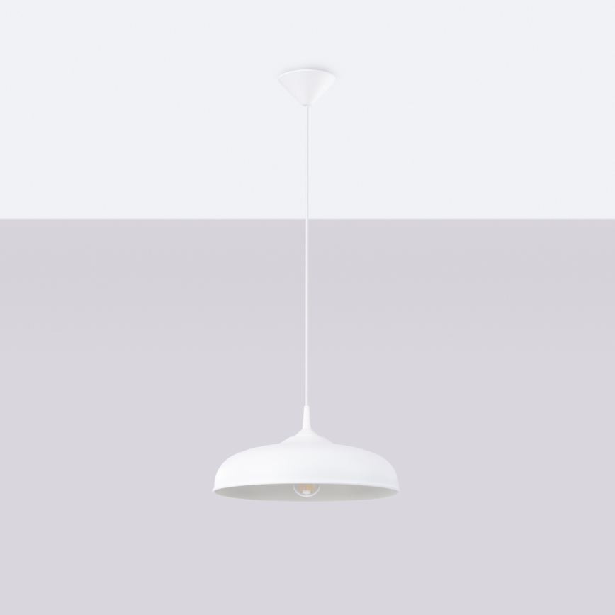 Candeeiro suspenso GINA 1xE27/15W/230V diâmetro 38 cm branco