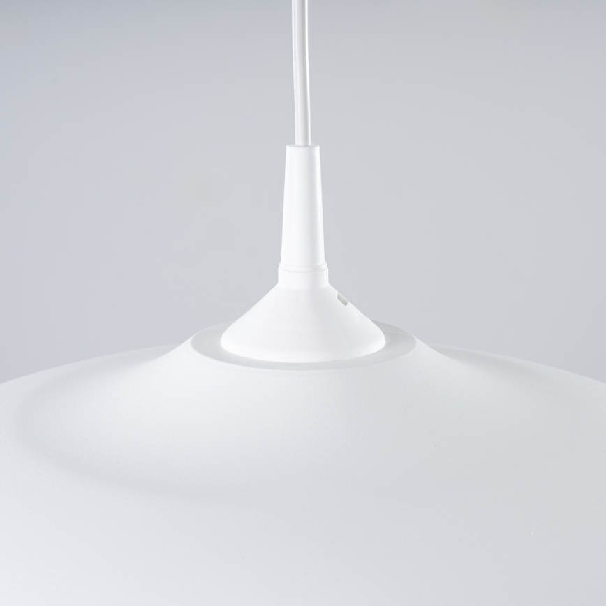 Candeeiro suspenso GINA 1xE27/15W/230V diâmetro 38 cm branco