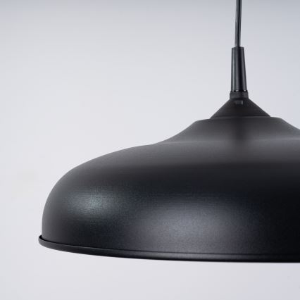Candeeiro suspenso GINA 1xE27/15W/230V diâmetro 38 cm preto