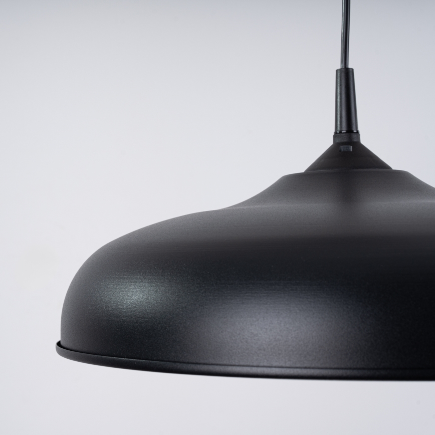 Candeeiro suspenso GINA 1xE27/15W/230V diâmetro 38 cm preto