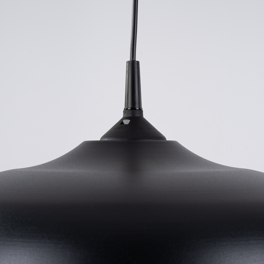 Candeeiro suspenso GINA 1xE27/15W/230V diâmetro 38 cm preto