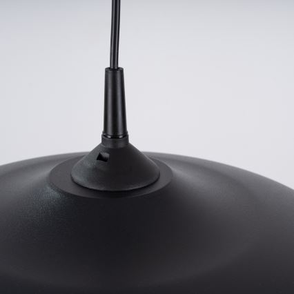 Candeeiro suspenso GINA 1xE27/15W/230V diâmetro 38 cm preto