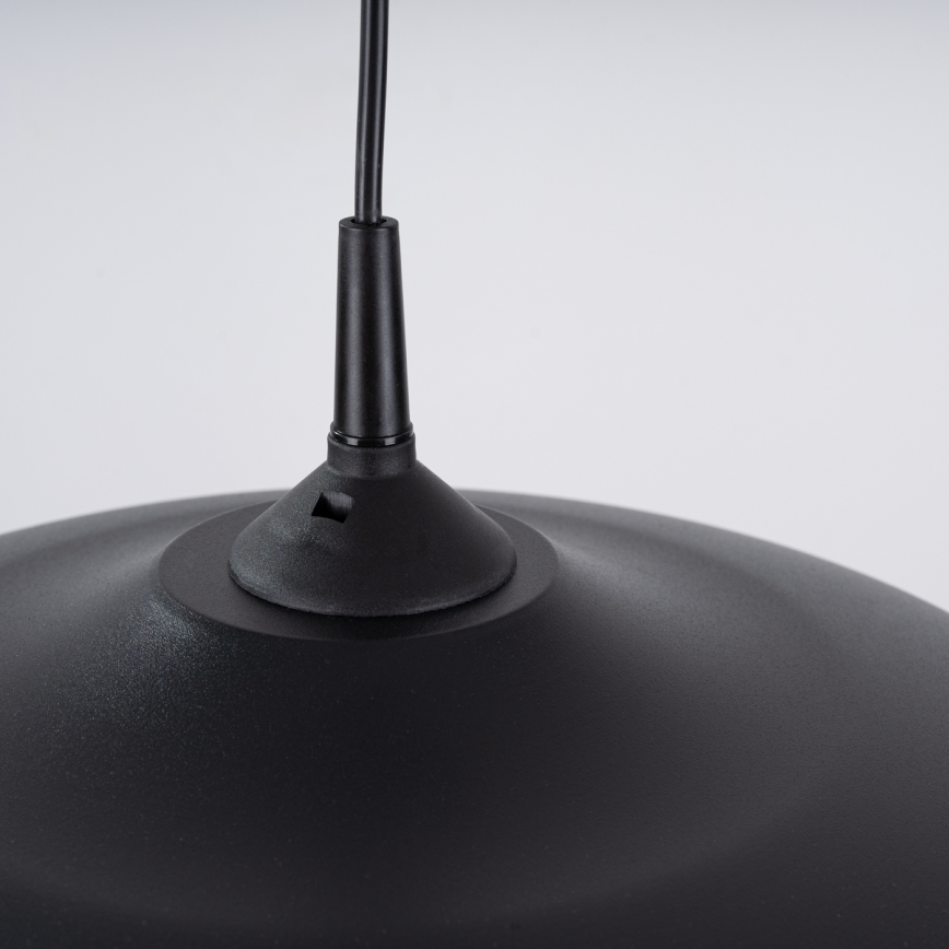 Candeeiro suspenso GINA 1xE27/15W/230V diâmetro 38 cm preto